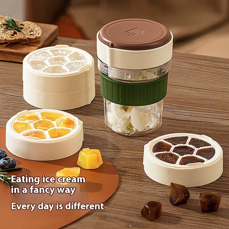 500ML Iced Brew Coffee Cup With Ice Cube Tray Leak Proof Versatile