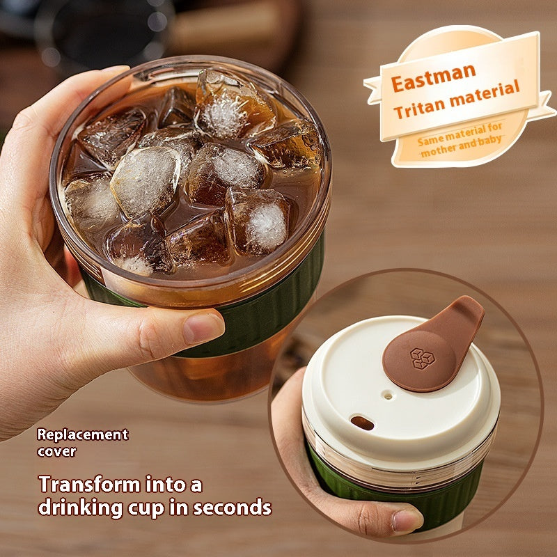 500ML Iced Brew Coffee Cup With Ice Cube Tray Leak Proof Versatile