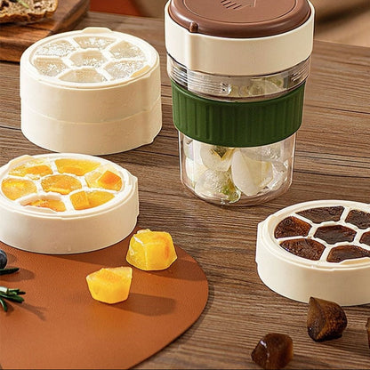 500ML Iced Brew Coffee Cup With Ice Cube Tray Leak Proof Versatile