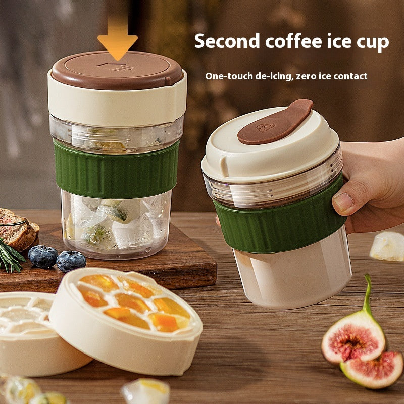 500ML Iced Brew Coffee Cup With Ice Cube Tray Leak Proof Versatile