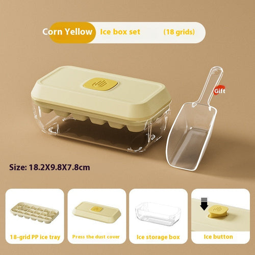 32 Grid Silicone Ice Cube Tray Mould With Lid Shovel Storage Box
