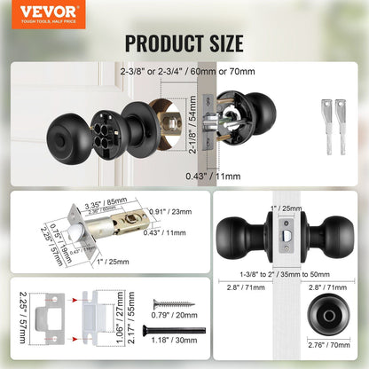 Smart Door Knob, Biometric Door Lock Bluetooth Smart Lock,