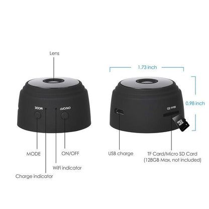 Compact Indoor Plug-in Smart Security Camera ; includes 64G SD Card;