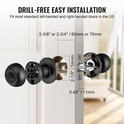Smart Door Knob, Biometric Door Lock Bluetooth Smart Lock,