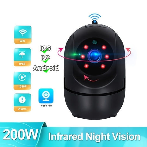 NEW HD 1080P WiFi Smart Net Night Vision Camera 350° Wireless WiFi IP